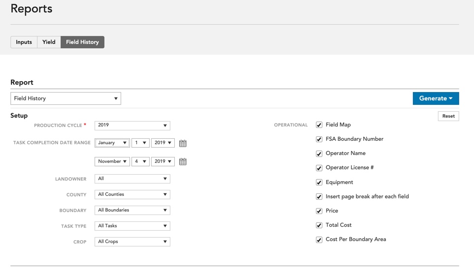 Getting Started Field History Report